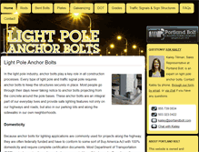 Tablet Screenshot of lightpoleanchorbolts.com